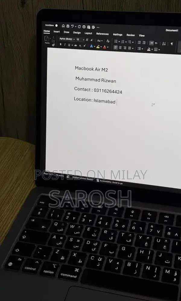 Apple MacBook Air M2 - 8GB RAM, 256GB SSD, Excellent Condition, 113 Cy