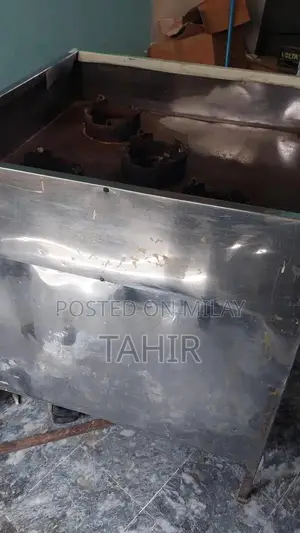 4-Burner Steal Cooking Station with 2 Storage Shelves