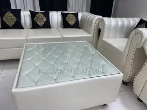 5 Seater Sofa with Matching Central Table and Curtains