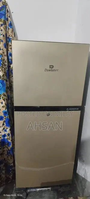 Photo - E-Chrome Hairline Golden Double Door Refrigerator