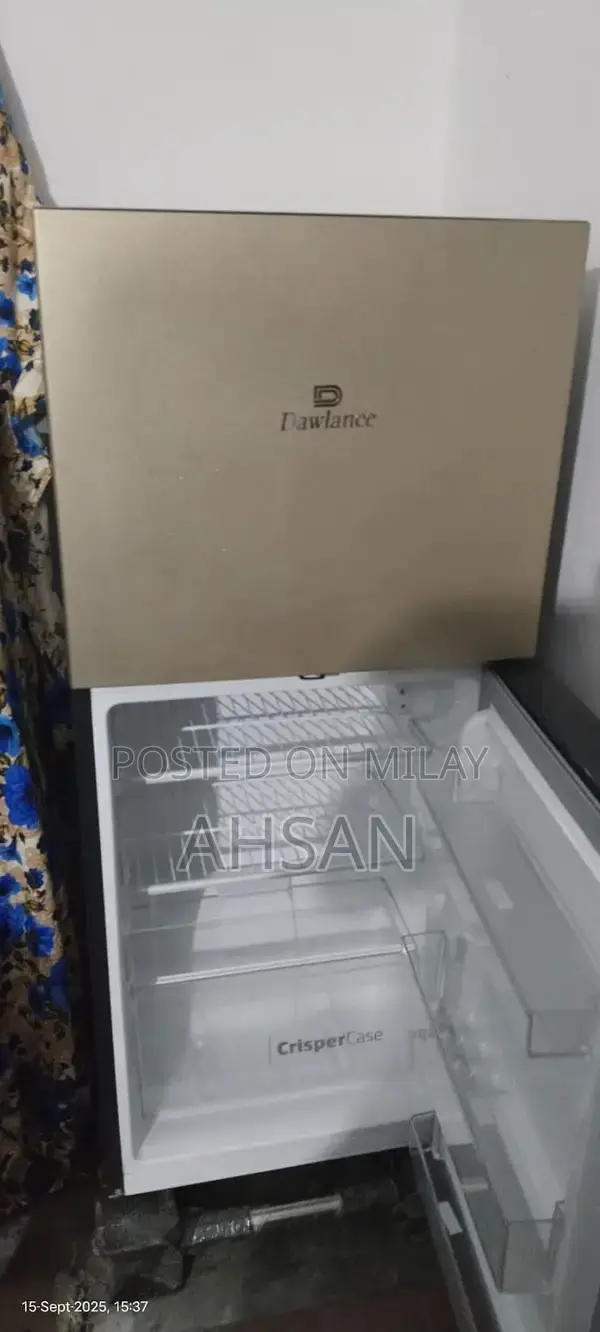 E-Chrome Hairline Golden Double Door Refrigerator