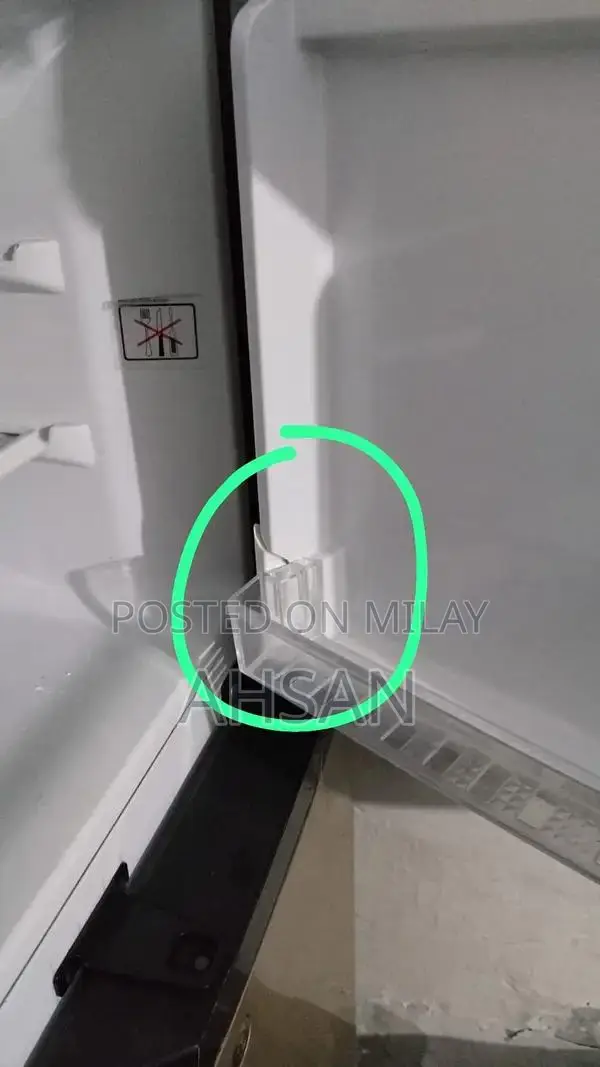 E-Chrome Hairline Golden Double Door Refrigerator