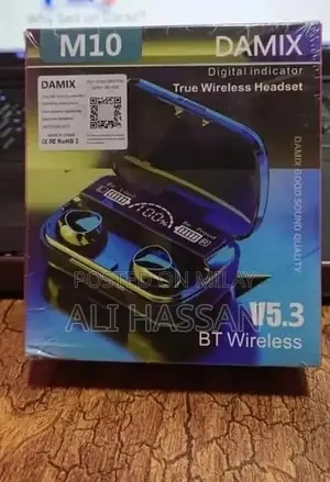 Wireless Bluetooth 5.3 Black Earbuds with Water Resistance