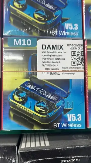 Wireless Bluetooth 5.3 Black Earbuds with Water Resistance