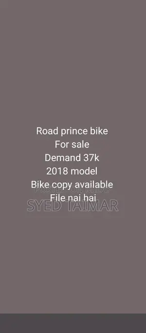 Road Prince 70cc Motorcycle in Good Condition