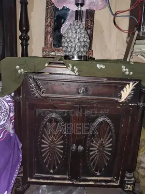 Wooden Bed with Side Table - No Mattress Included