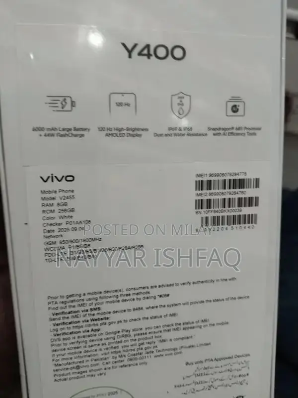 Vivo Y400 Smartphone Active Device