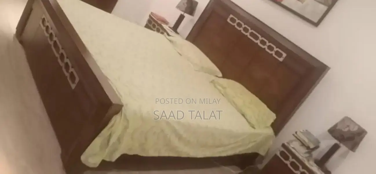 King Size Bed Frame with Matching Side Table Set