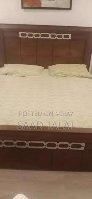 King Size Bed Frame with Matching Side Table Set