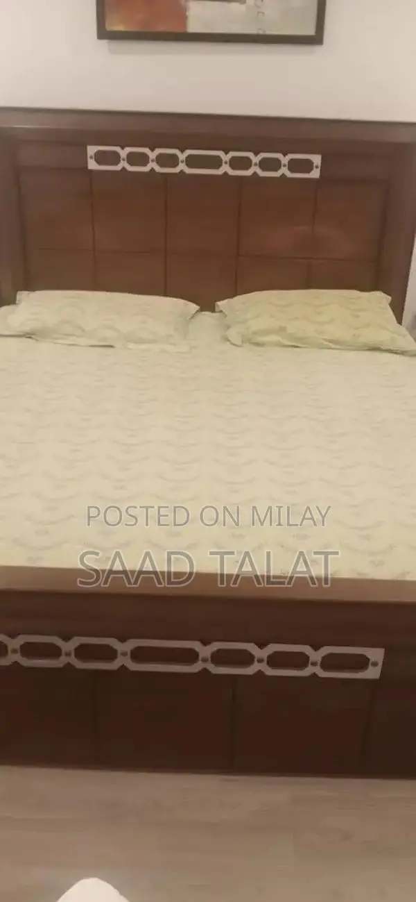 King Size Bed Frame with Matching Side Table Set