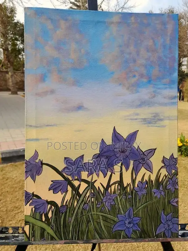 Purple Abstract Acrylic Canvas Artwork - 12 x 18 Inches