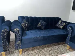 Modern Sofa Set with Side Chairs and Cushions