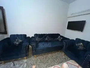 Modern Sofa Set with Side Chairs and Cushions