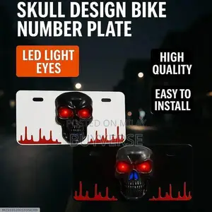 LED Skull Back Number Plate for 70cc & 125cc Motorcycles