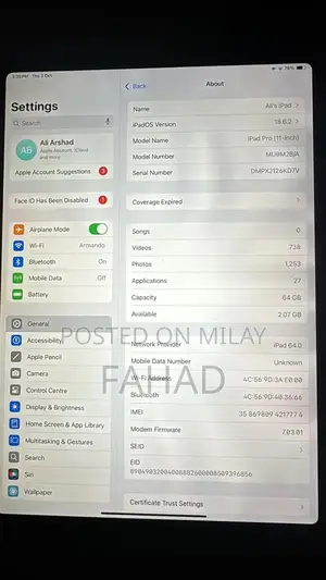 Apple iPad Pro 2018 11-inch 64GB Gaming Tablet