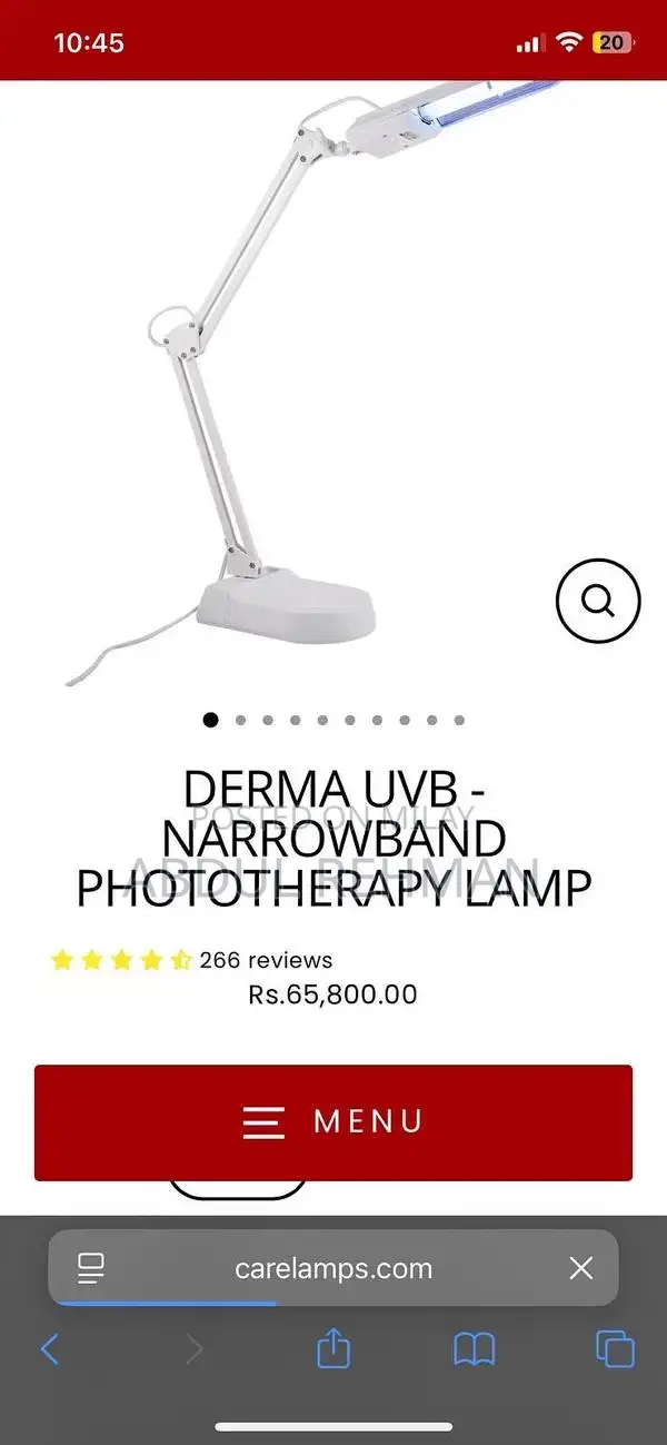 Professional UVB Phototherapy Skin Treatment Lamps