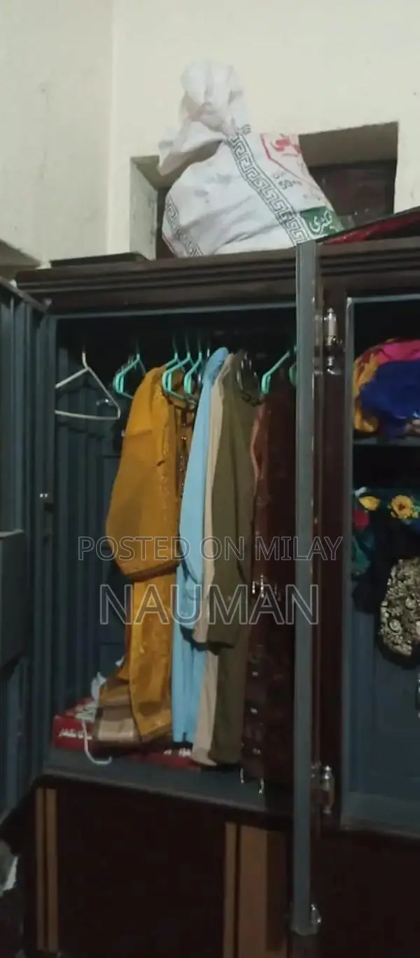 Metal Armoire Wardrobe in Excellent Condition