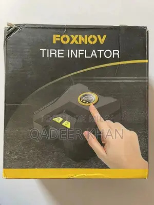 Photo - Portable Digital Tire Inflator with LED Light and Multiple Nozzles