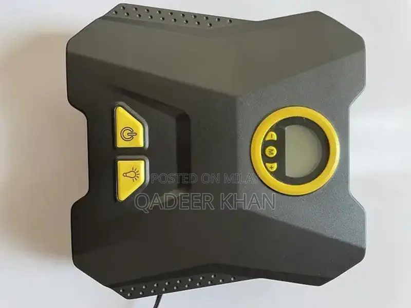 Portable Digital Tire Inflator with LED Light and Multiple Nozzles