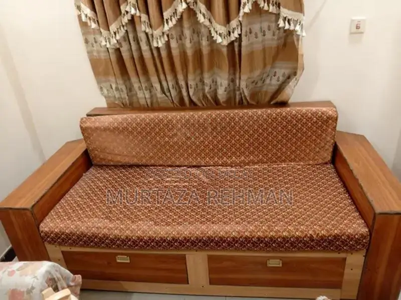 Three-Seater Convertible Sofa with Storage Cabinets