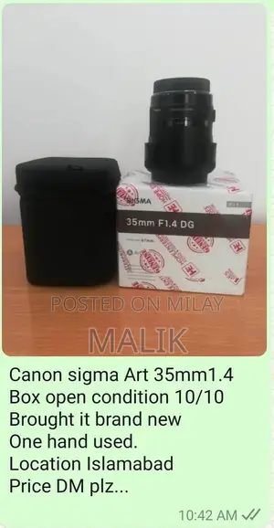 Photo - Sigma 35mm f/1.4 DG Art Prime Lens for Canon