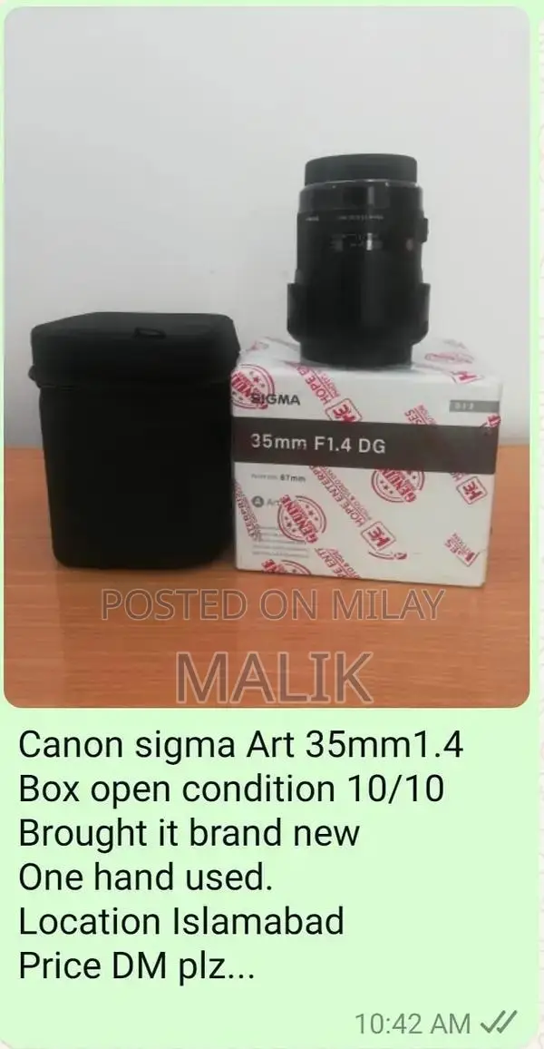 Sigma 35mm f/1.4 DG Art Prime Lens for Canon