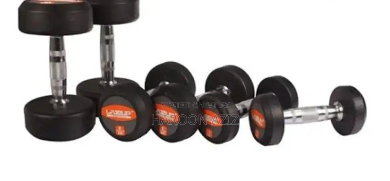 Rubber Coated Dumbbells Set - Multiple Weight Options