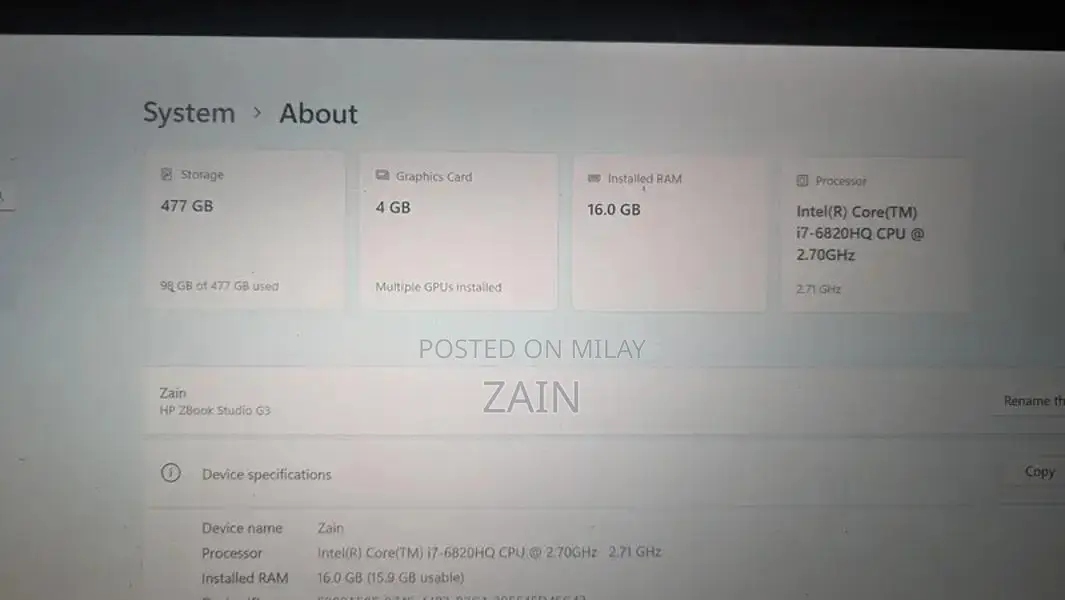 Intel Core i7 ZBook High-Performance Laptop