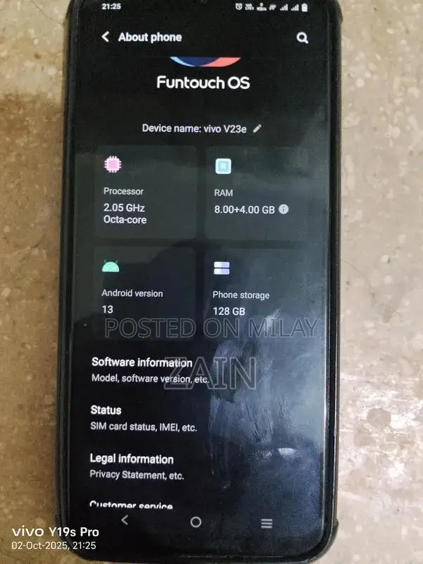 Vivo V23e Smartphone - 8GB RAM, 128GB Storage, Great Condition