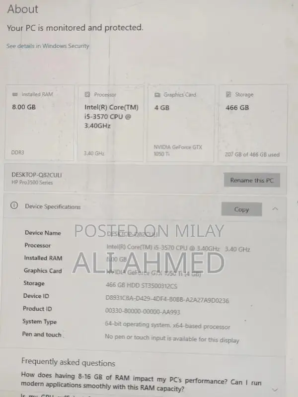 Mid-Range Gaming Desktop PC with GTX 1050 Ti Graphics