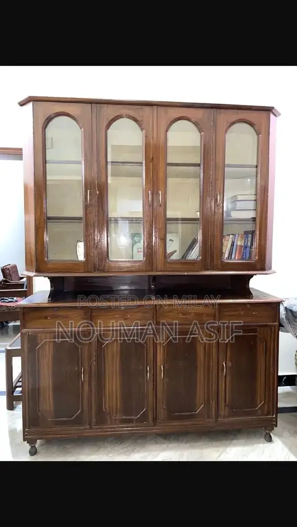 Elegant Solid Wood Showcase Display Cabinet