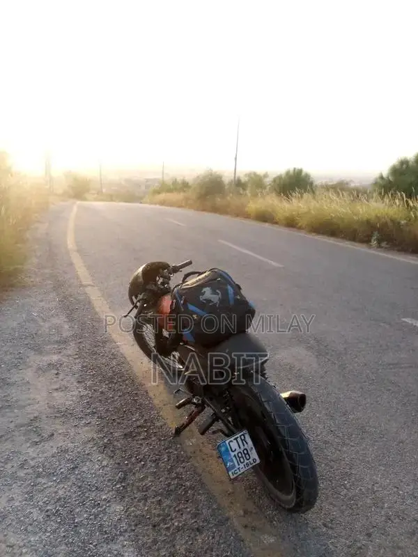 Custom Modified Motorcycle with Extended Frame and Akrapovic Exhaust