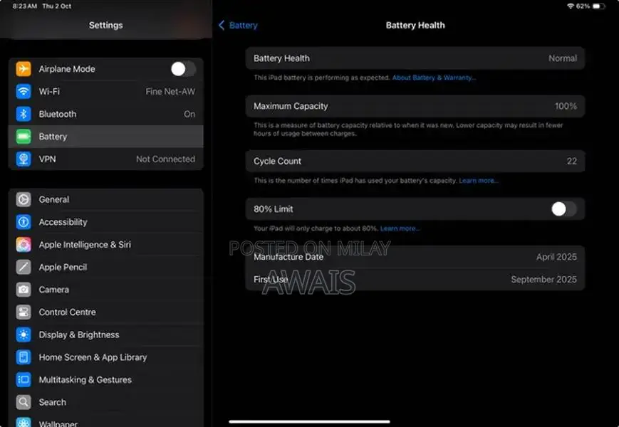 Apple iPad M4 11-inch Tablet - Silver, 256GB Storage
