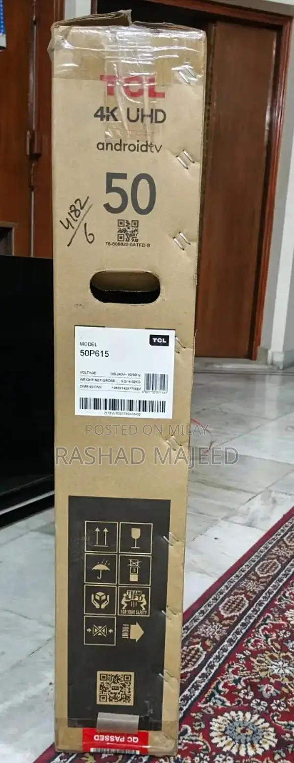 TCL 50-Inch Android LED TV with Accessories and Minor Defect
