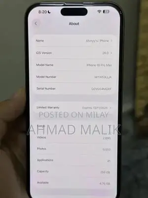 Pro Max Smartphone Desert Titanium 256GB