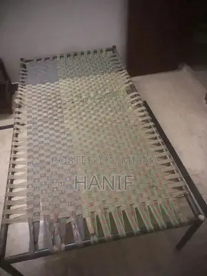 Photo - Traditional Charpai Single Bed - Sturdy Handcrafted Sleeping Platform