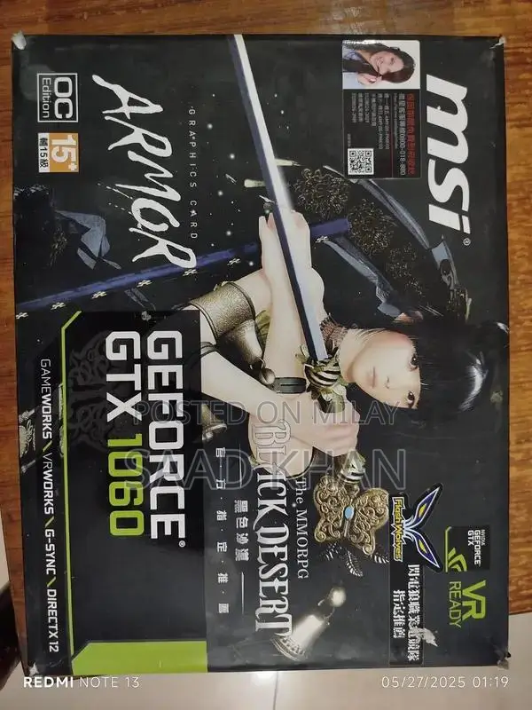 MSI GTX 1060 3GB Graphics Card for Gaming and Design