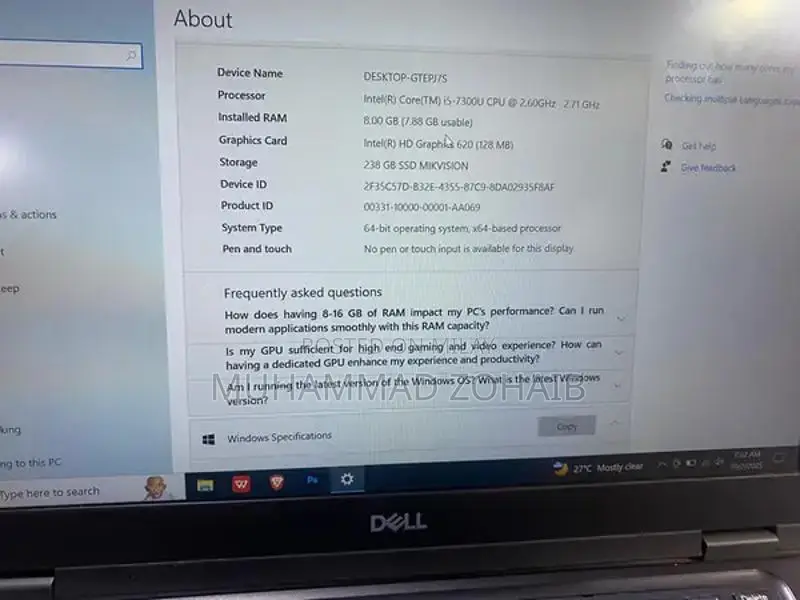 Dell Latitude 5490 Business Laptop with SSD