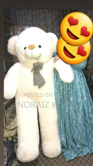 Photo - Large Soft White Teddy Bear Plush Stuffed Animal Toy