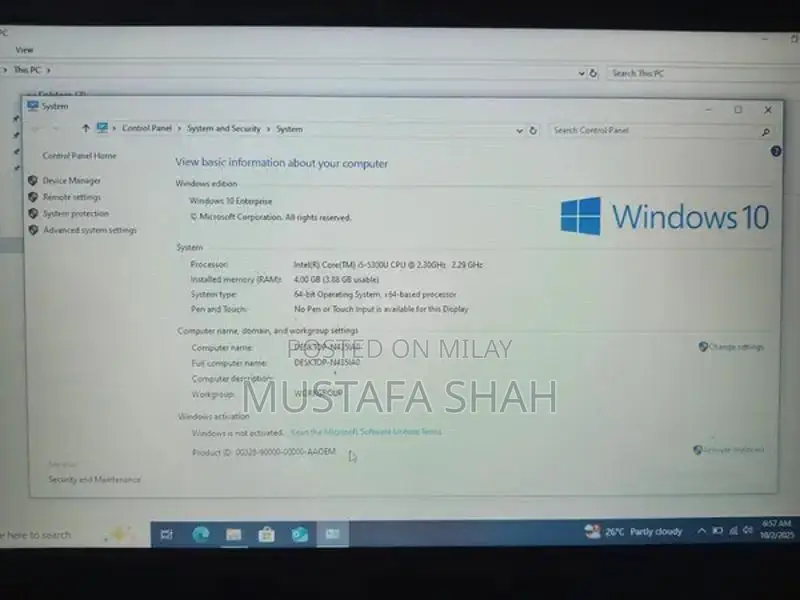 Lenovo ThinkPad Laptop - Core i5 5th Generation Business Notebook