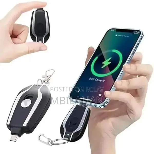 Compact Type-C Portable Power Bank Keychain Charger