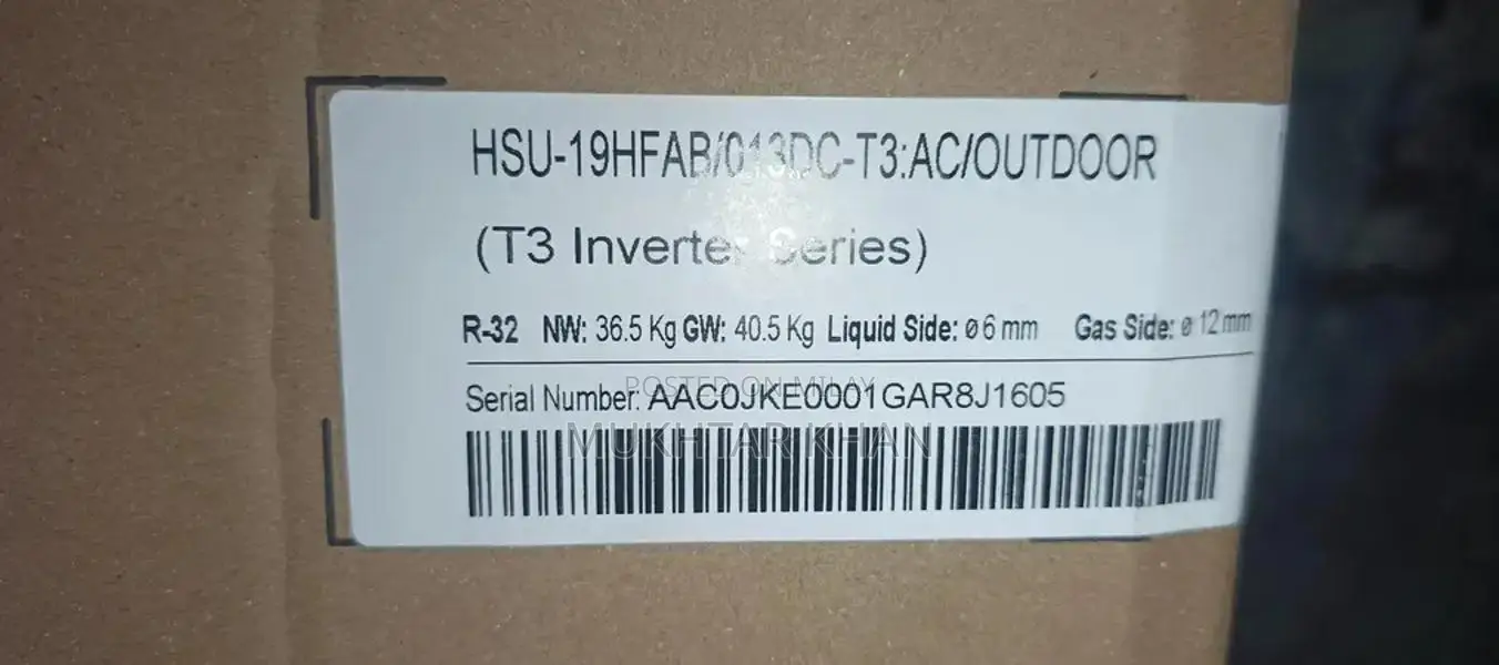 Haier Split Air Conditioner 1.5 Ton T3 Model