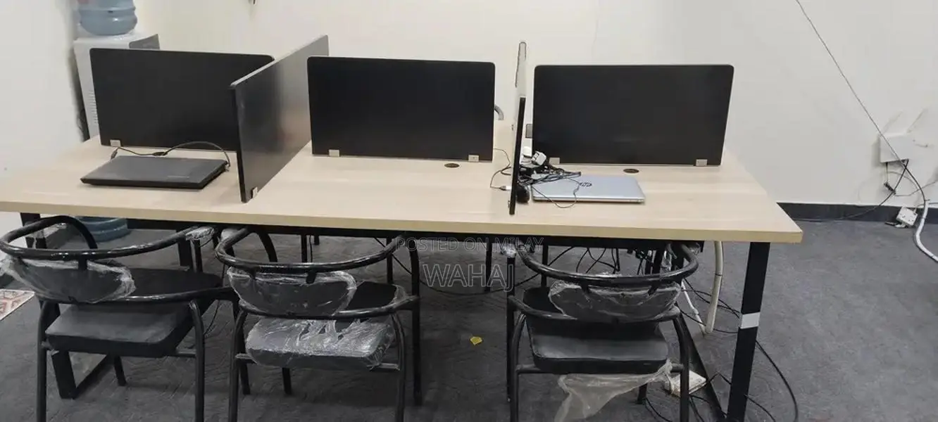Modern Office Table with 6 Matching Chairs