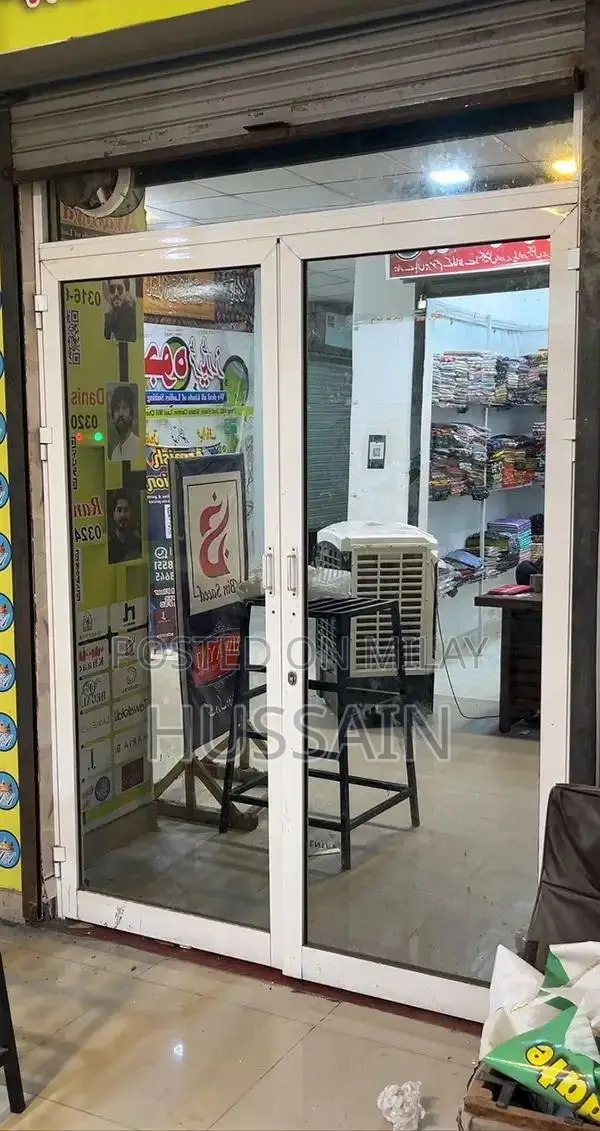 White Aluminum Door - 6 Foot Width, 8 Foot Height