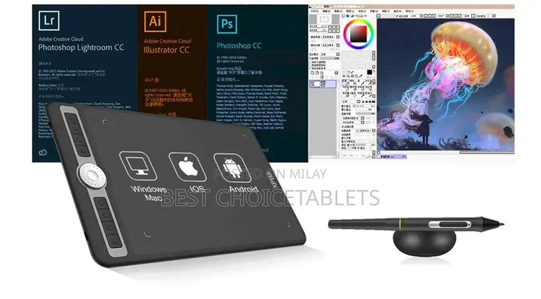 Professional Digital Art Graphic Tablet with 16K Pressure Sensitivity