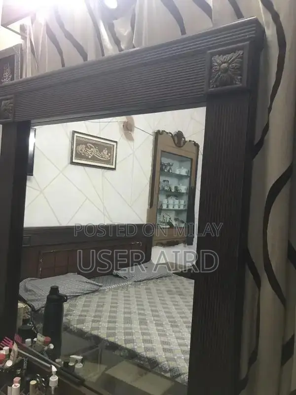 King Size Bedroom Set with Bed Frame, Side Table, and Dresser