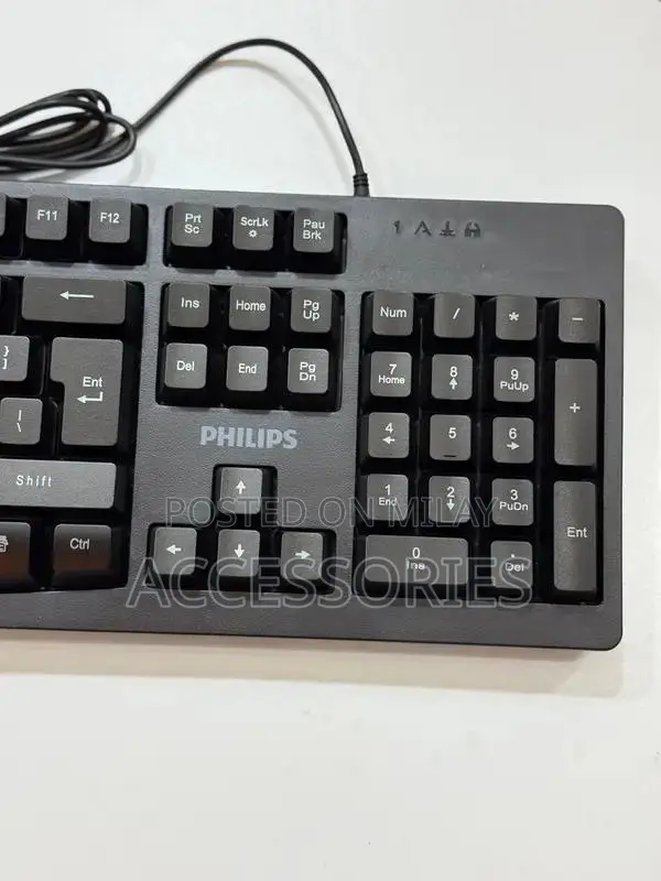 High-Quality Philips Computer Keyboard with Silent Clicks