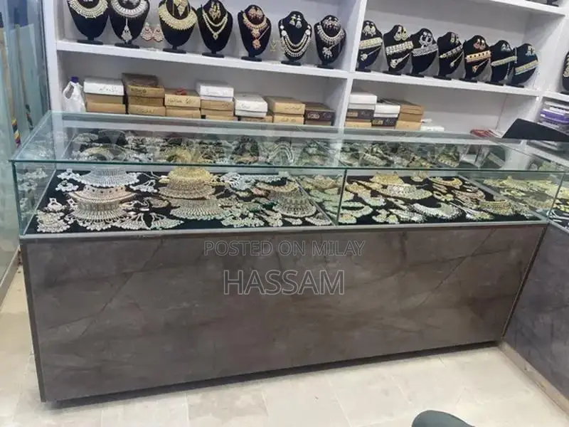 Commercial Shop Furniture Set: Jewelry Counters and Seating