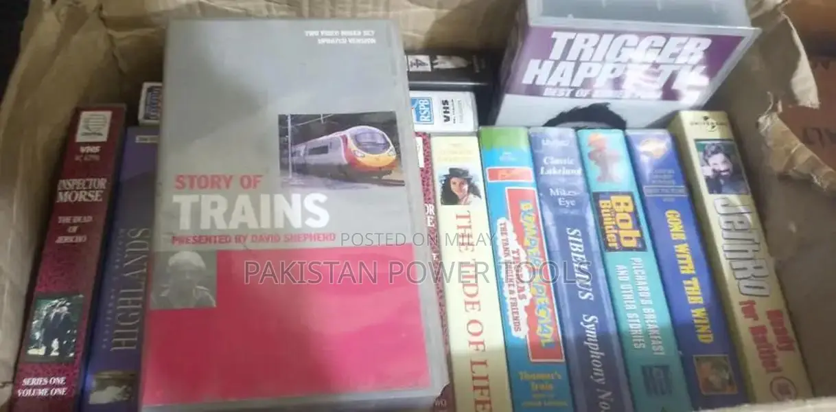 VHS Cassettes with Protective Cover Case