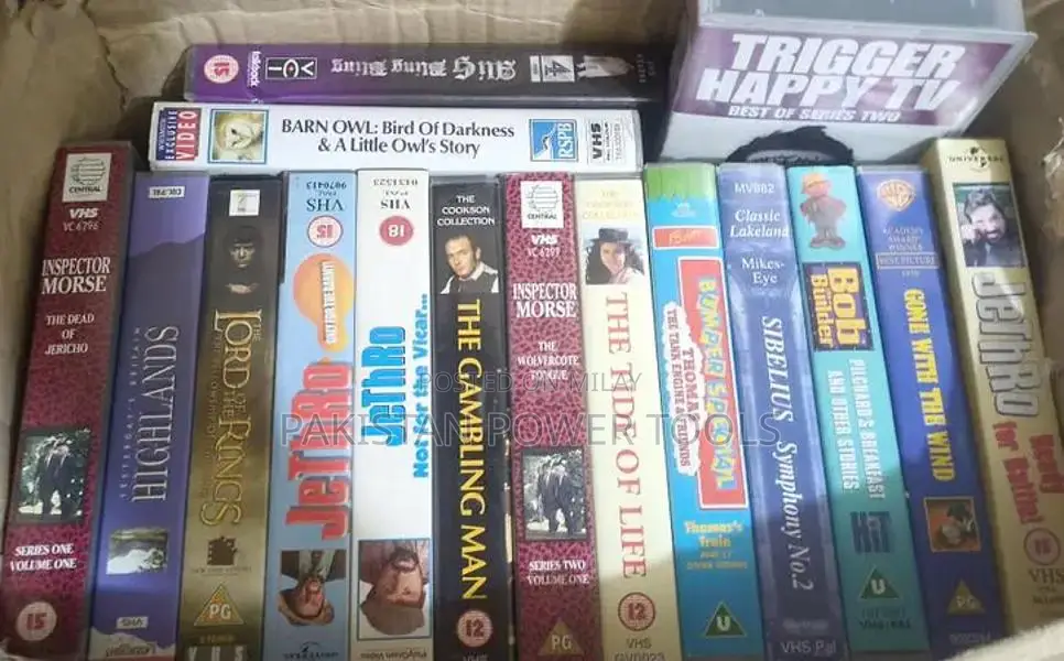 VHS Cassettes with Protective Cover Case